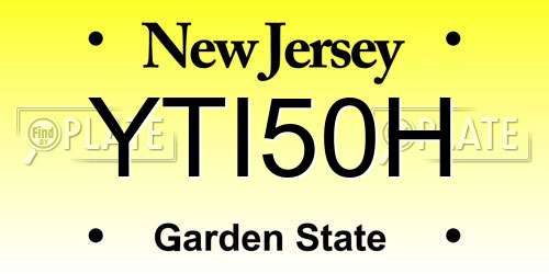 YTI50H New Jersey License Plate