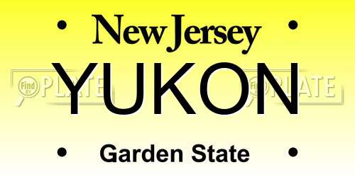 YUKON New Jersey License Plate
