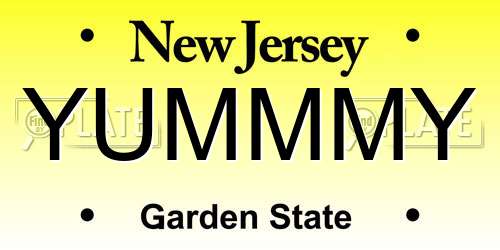 YUMMMY New Jersey License Plate