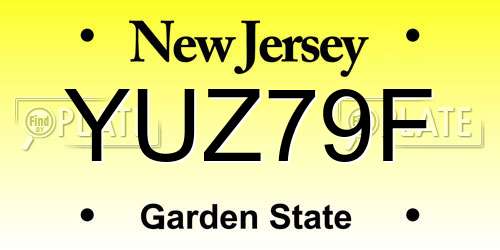 YUZ79F New Jersey License Plate