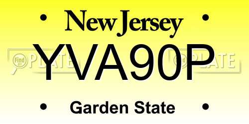 YVA90P New Jersey License Plate