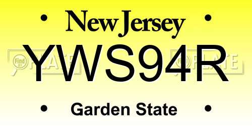 YWS94R New Jersey License Plate