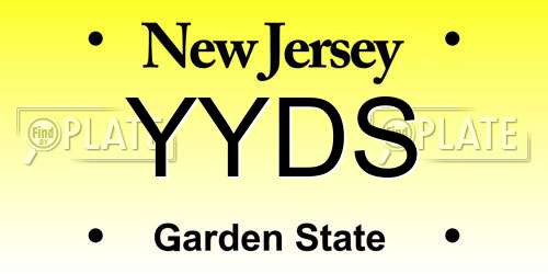 YYDS New Jersey License Plate