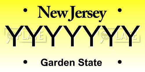 YYYYYYY New Jersey License Plate
