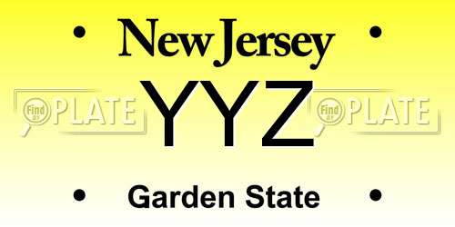YYZ New Jersey License Plate