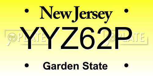 YYZ62P New Jersey License Plate