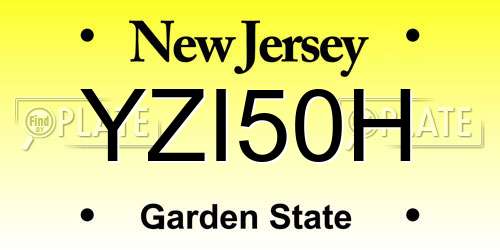 YZI50H New Jersey License Plate