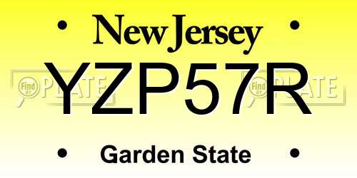YZP57R New Jersey License Plate