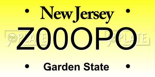 Z00OPO New Jersey License Plate