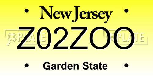 Z02ZOO New Jersey License Plate