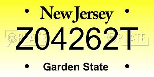 Z04262T New Jersey License Plate