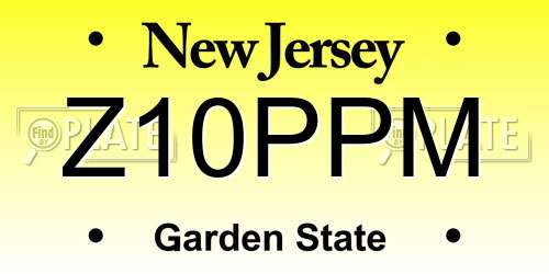 Z10PPM New Jersey License Plate