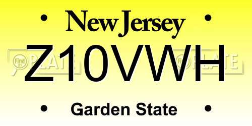 Z10VWH New Jersey License Plate