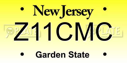Z11CMC New Jersey License Plate