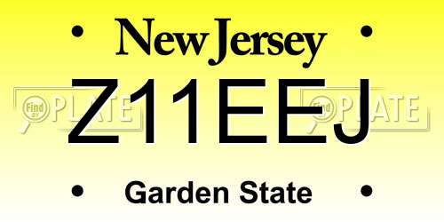 Z11EEJ New Jersey License Plate