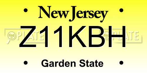 Z11KBH New Jersey License Plate