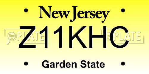 Z11KHC New Jersey License Plate