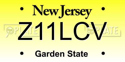 Z11LCV New Jersey License Plate