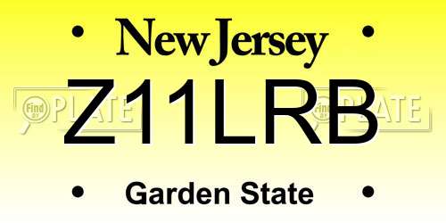 Z11LRB New Jersey License Plate