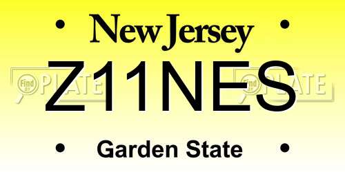 Z11NES New Jersey License Plate