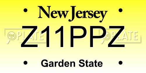 Z11PPZ New Jersey License Plate