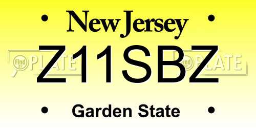 Z11SBZ New Jersey License Plate