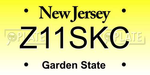Z11SKC New Jersey License Plate