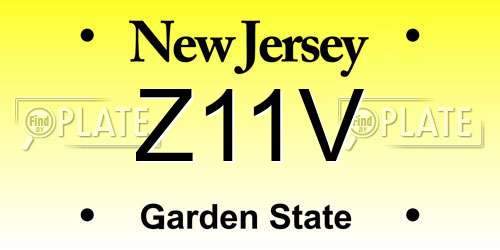 Z11V New Jersey License Plate