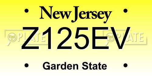 Z125EV New Jersey License Plate