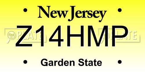 Z14HMP New Jersey License Plate