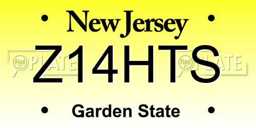 Z14HTS New Jersey License Plate