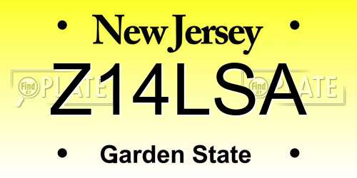 Z14LSA New Jersey License Plate