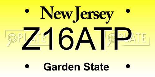 Z16ATP New Jersey License Plate