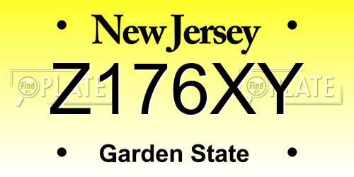 Z176XY New Jersey License Plate