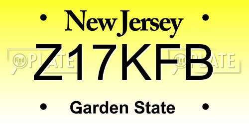Z17KFB New Jersey License Plate