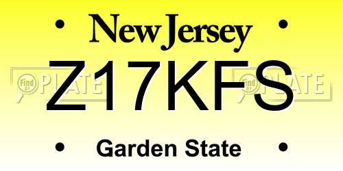 Z17KFS New Jersey License Plate