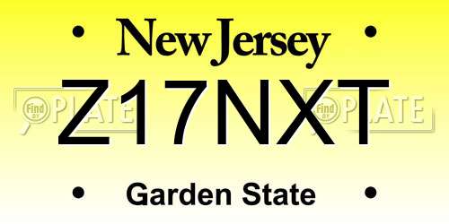 Z17NXT New Jersey License Plate