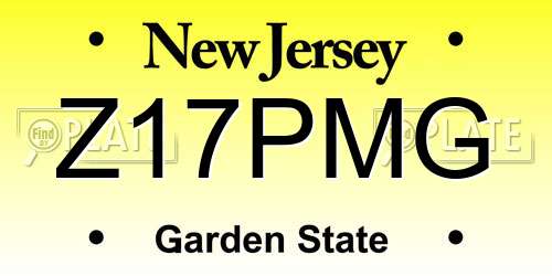 Z17PMG New Jersey License Plate