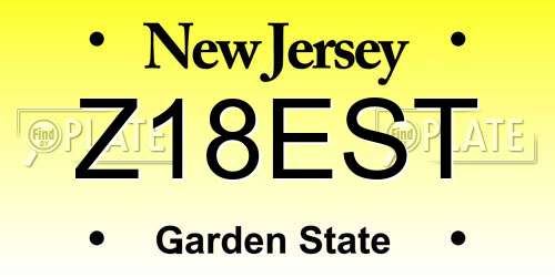 Z18EST New Jersey License Plate