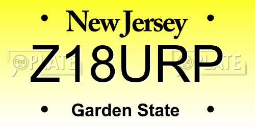 Z18URP New Jersey License Plate
