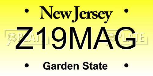 Z19MAG New Jersey License Plate