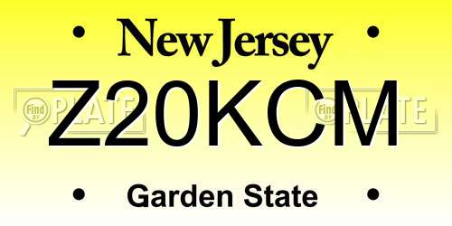 Z20KCM New Jersey License Plate