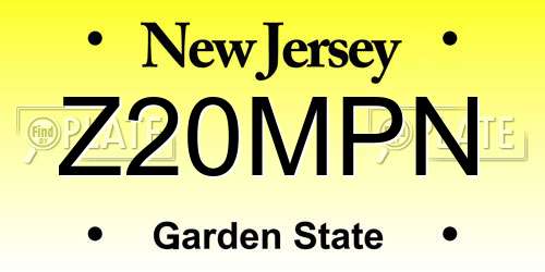 Z20MPN New Jersey License Plate
