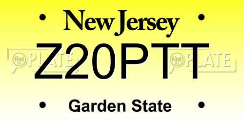 Z20PTT New Jersey License Plate