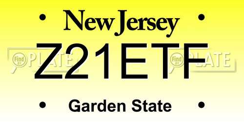 Z21ETF New Jersey License Plate