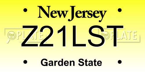 Z21LST New Jersey License Plate