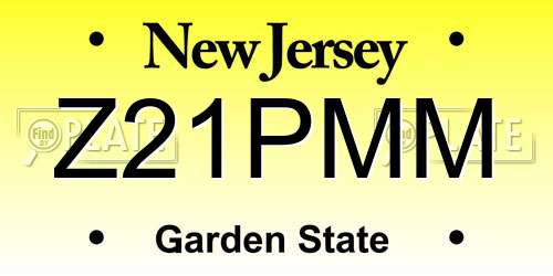 Z21PMM New Jersey License Plate