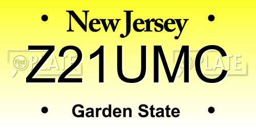 Z21UMC New Jersey License Plate