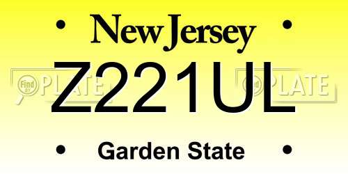 Z221UL New Jersey License Plate
