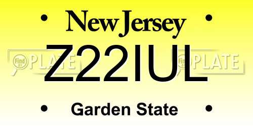 Z22IUL New Jersey License Plate